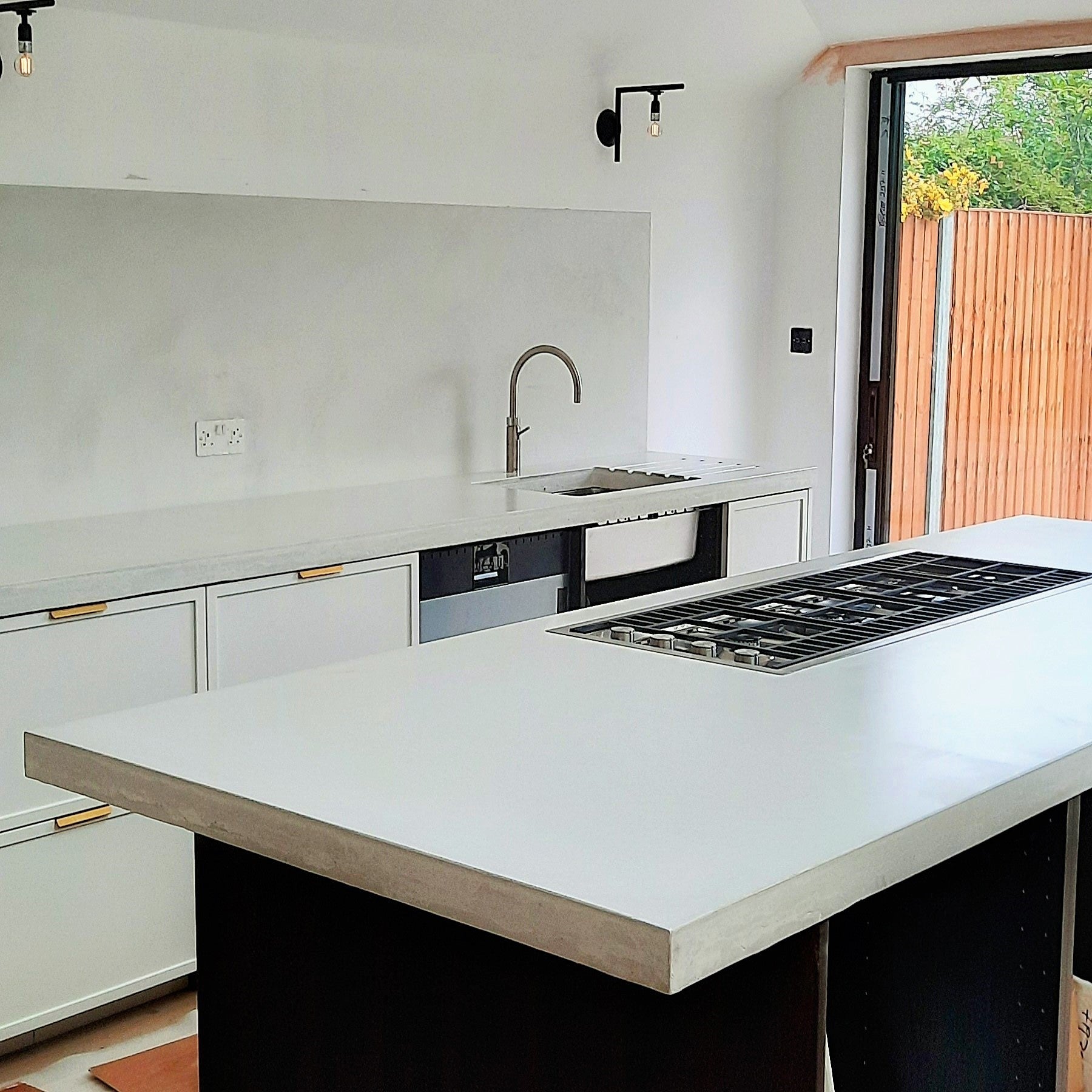 White Concrete Kitchen Countertops DIY White Concrete Countertops At